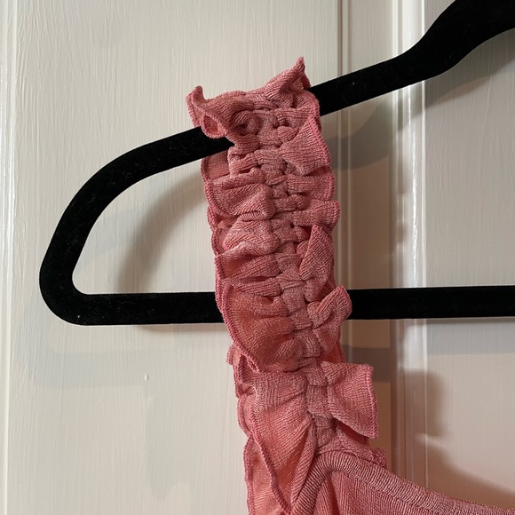 Lulu’s Rust Pink Ruched Top - Picture 2 of 4